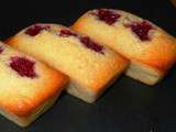 Financier amande, coco et framboise