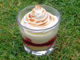 Verrine au lemon curd, coulis de framboises et Speculoos