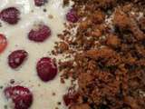 Clafoutis-crumble aux cerises d’après p. Conticini