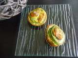 Mini clafoutis salés  roses  de courgettes et chèvre au thermomix ou sans