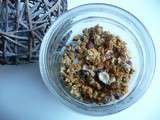 Muesli / Granola maison : avoine, chocolat, noisettes, coco