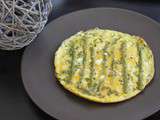 Omelette aux asperges et au chèvre frais au thermomix ou sans