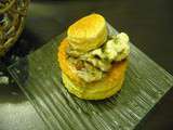 Vol au vent boeuf, champignons et roquefort