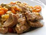 Ragout de porc aux olives et aux carottes