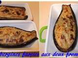 Aubergines farcies aux deux fromages