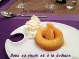 Baba au rhum et à la badiane, crème fouettée