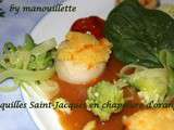 Coquilles Saint-Jacques en chapelure d'orange