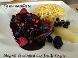 Magret de canard aux fruits rouges