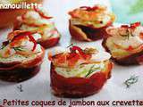 Petites coques de jambon aux crevettes