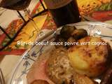 Rôti de boeuf sauce poivre vert-cognac