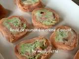 Roulé de saumon à la crème d'avocat