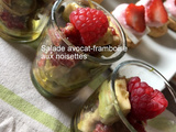 Salade avocat-framboises aux noisettes