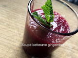 Soupe betterave gingembre