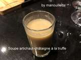 Velouté d'artichaut, châtaignes et truffe