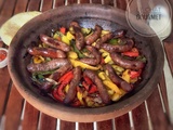 One pan poivrons et merguez