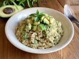 Salade de quinoa aux petits pois et avocat