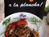 A la plancha steak de viande + ratatouille