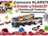 Qui veut gagner un plat a raclette grill klarstein pour noël