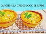 Quiche à la crème de coco avec du surimi