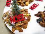 Roses de noel ( chocolat/muesli fruits secs/baies))