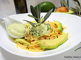 Spaghetti à la crème avocat bio