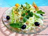 Spaghettis de courgettes vinaigrette