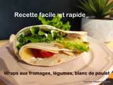 Video - Wraps aux fromages, légumes et poulet