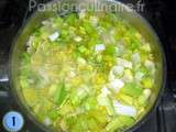 Soupe d'hiver aux légumes - Chaque étape en photo