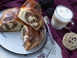 Brioche couronne marbrée au chocolat