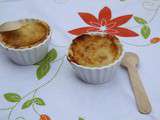 Fondant de fromage blanc sur compote de mirabelles