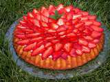 Gâteau aux fraises à la crème pâtissière