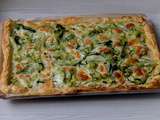 Tarte fine aux courgettes et au fromage ail et fines herbes