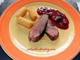 Magret de canard sauce fruits des bois