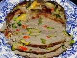 Pain de viande courgette-poivrons