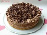 Entremets poire chocolat pralin