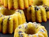 Mini Bundt Cakes au Pamplemousse et Airelles