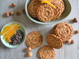 Biscuits à la farine de châtaigne, écorces d'orange confites et pépites de chocolat