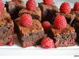 Brownie fève Tonka-framboises