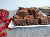 Brownies amandes et fruits rouges