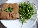 Galette de sarrasin aux épinards et champignons