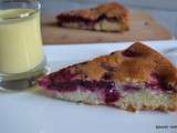 Gâteau au blancs d'oeufs, poudre d'amandes et fruits rouges