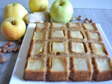 Gâteau tablette aux pommes-noisettes et gingembre