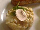 Risotto aux champignons, coriandre, gingembre