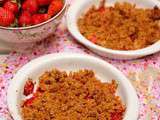 Crumble fraise rhubarbe vegan au sucre de coco