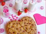 Cookies aux fraises et au chocolat blanc {Saint Valentin}