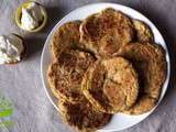 Blinis à la farine de Gaudes et aux courgettes, chantilly à l’huile essentielle de romarin