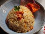 Risotto au chorizo, carotte et betterave