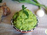 Tartinade aux petits pois, courgette et menthe, comme un guacamole