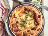 Clafoutis de tomates méli-mélo au parmesan et au thym