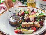 Salade de haricots verts, tomates, oeufs et filets de thon